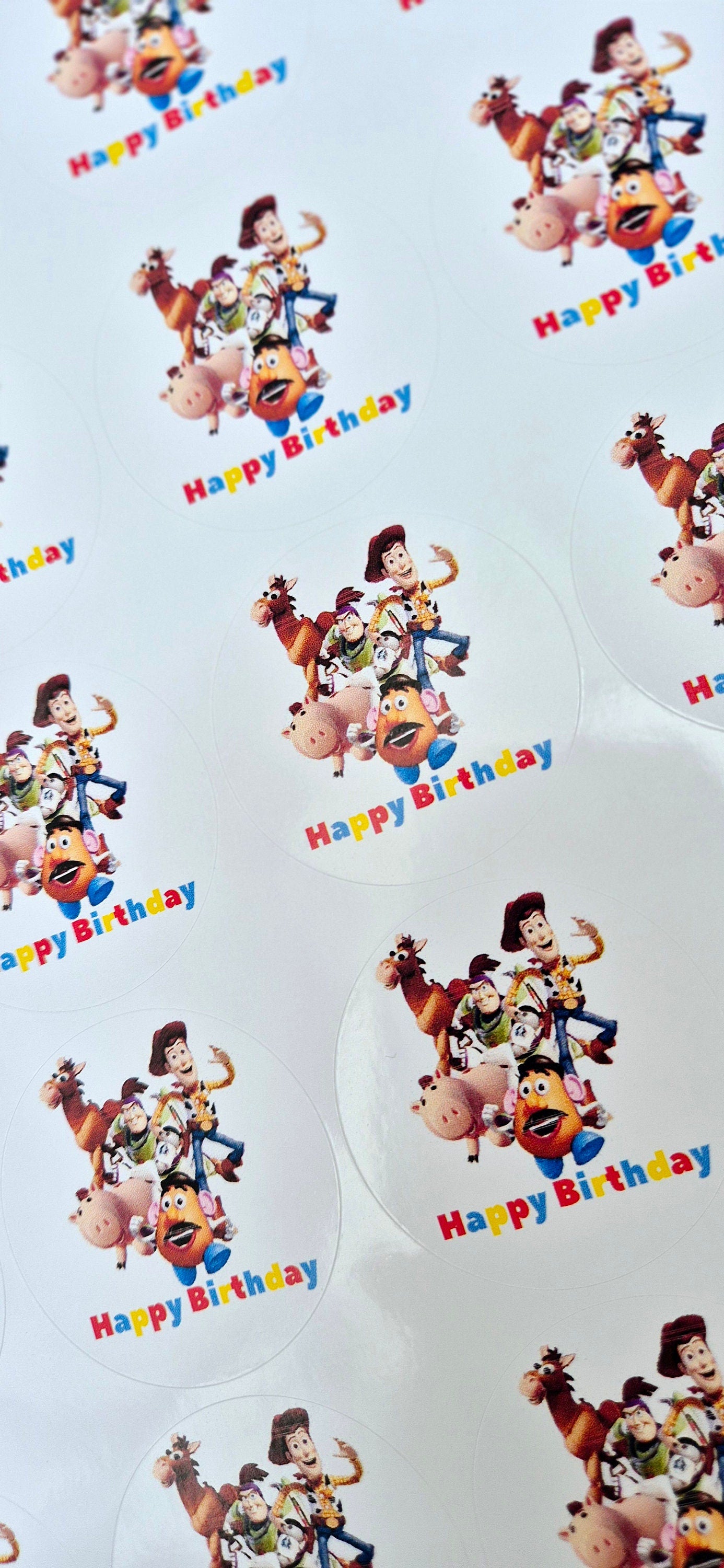 Toy-story themed stickers- Birthday - Stickers - Toy themed inspired