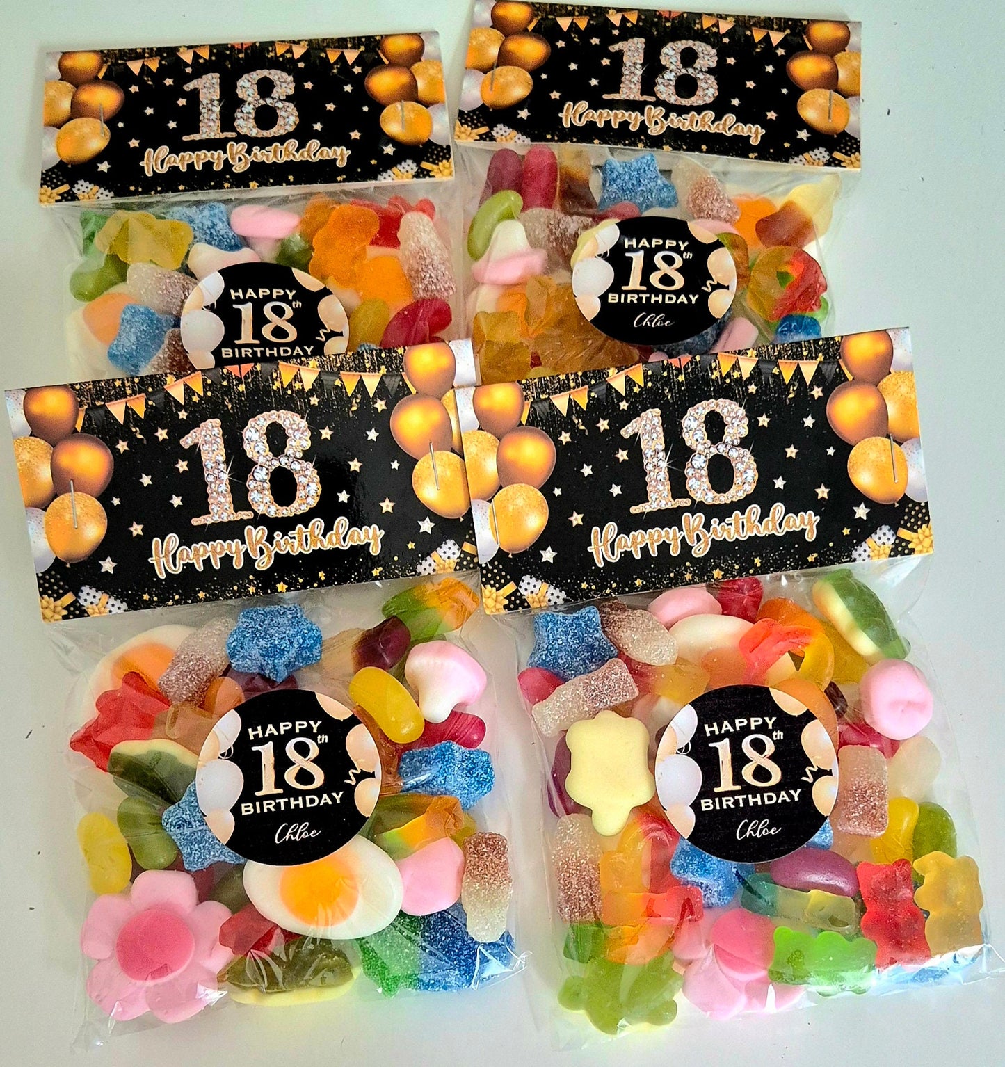 Personalised sweet bags- 18th sweet bags - 18th birthday - sweet bag - celebrations