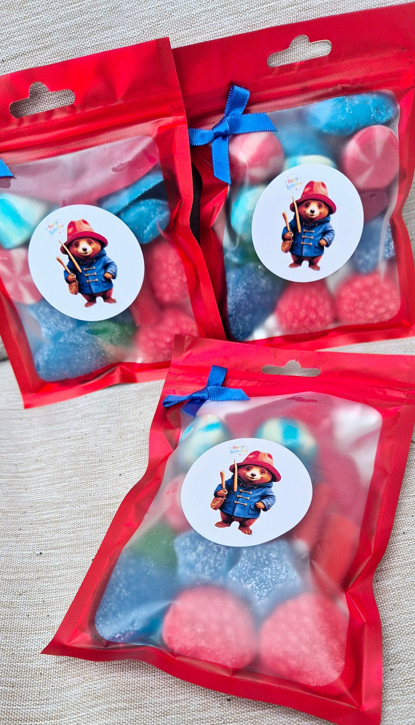 Paddington party bags- Paddington sweet bags - Personalised sweet bags