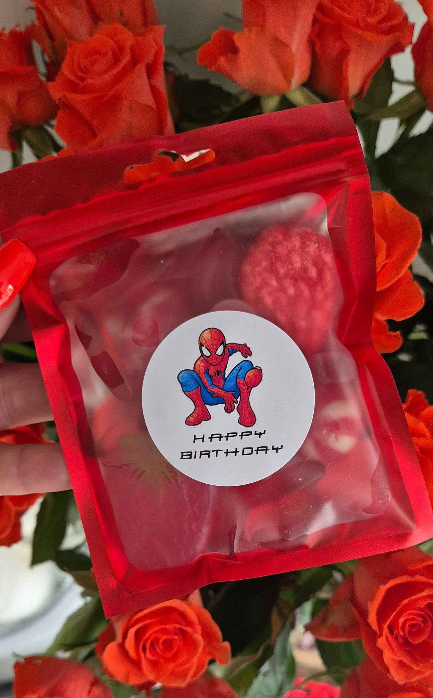 Spider-man inspired party bags- spider-man themed sweet bags - Personalised sweet bags