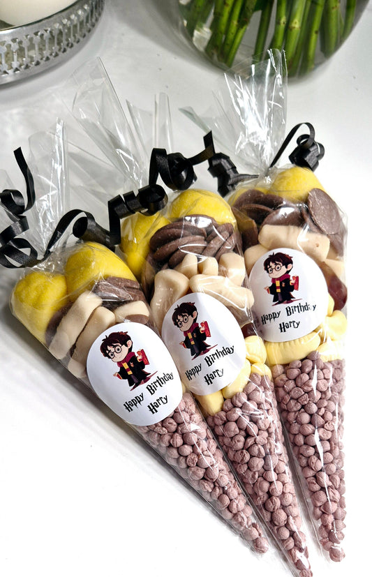 Wizard inspired sweet cones - Party Favours- Prefilled sweets