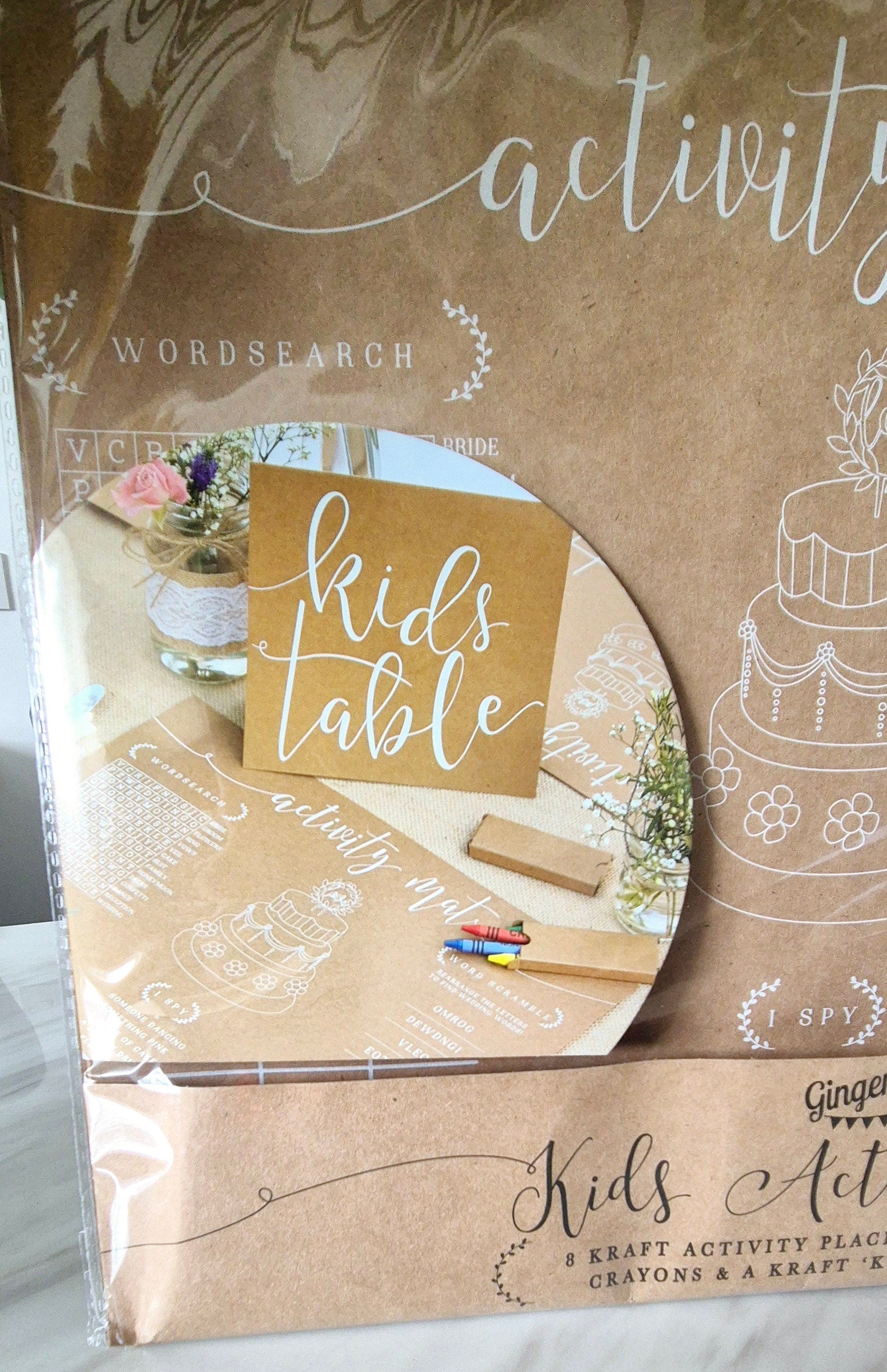 Kids activity kit for weddings