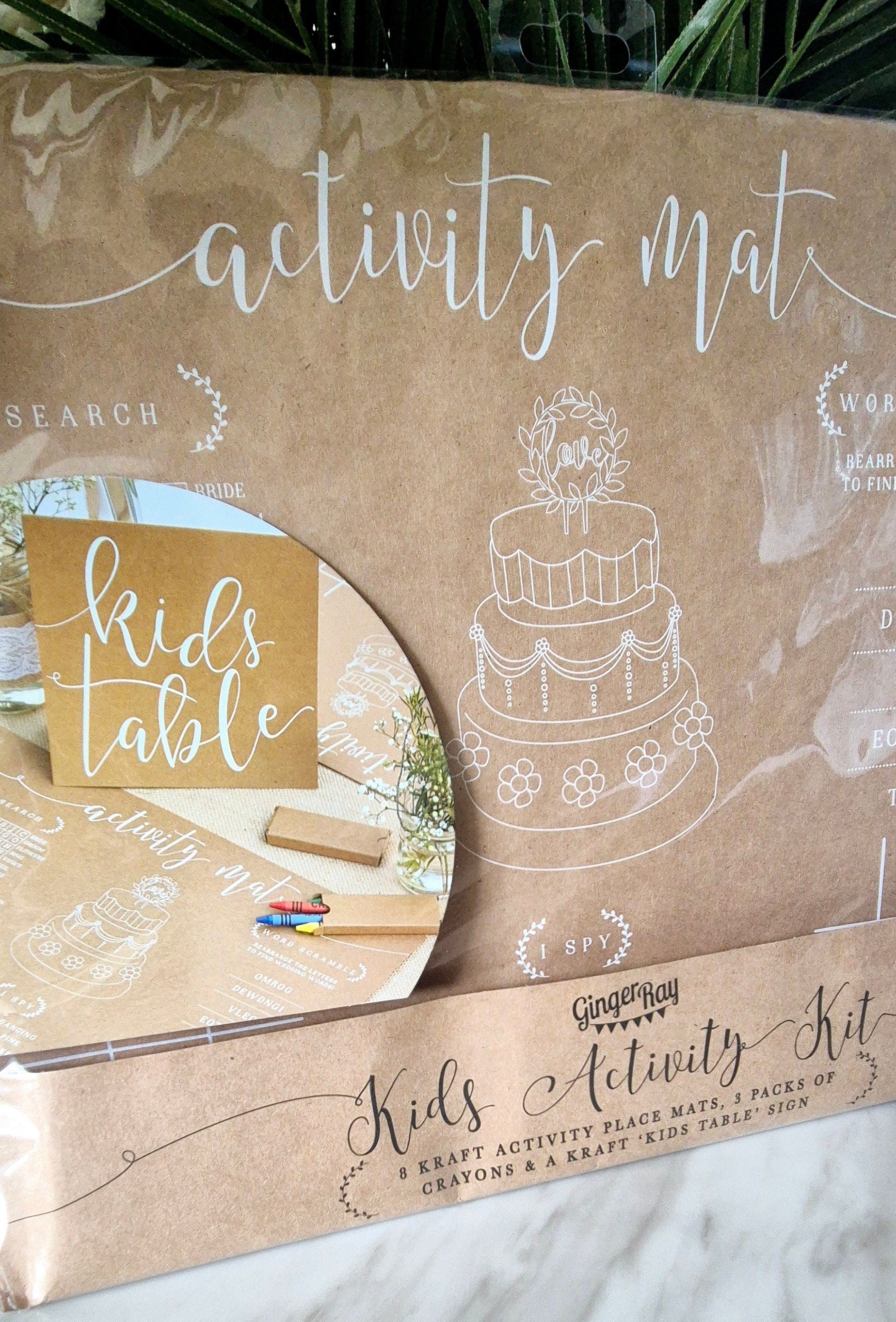 Kids activity kit for weddings