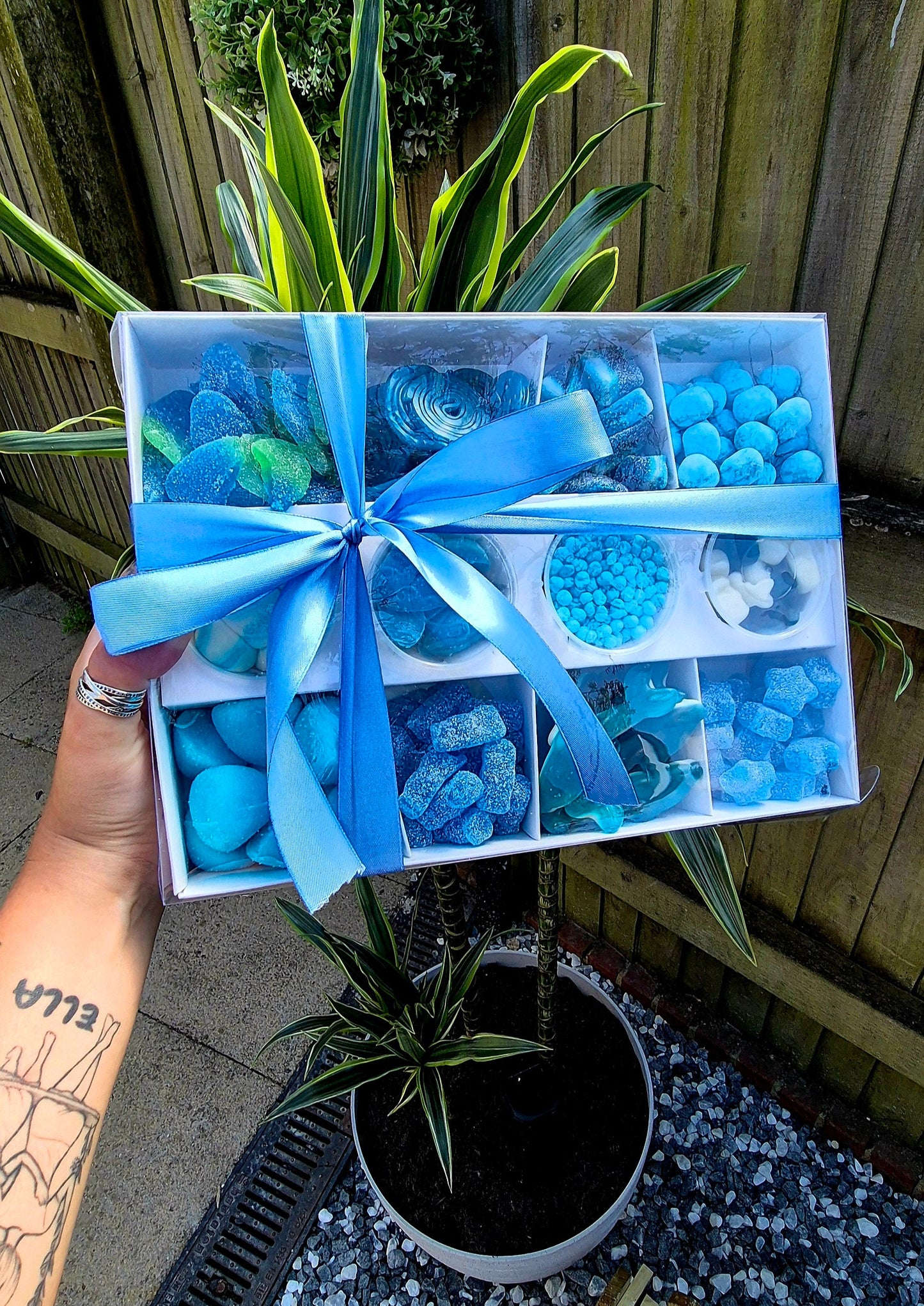 Sweet pick n mix- Mega treat box- Sweet selection- Birthday- Baby shower - Blue- Blue sweets