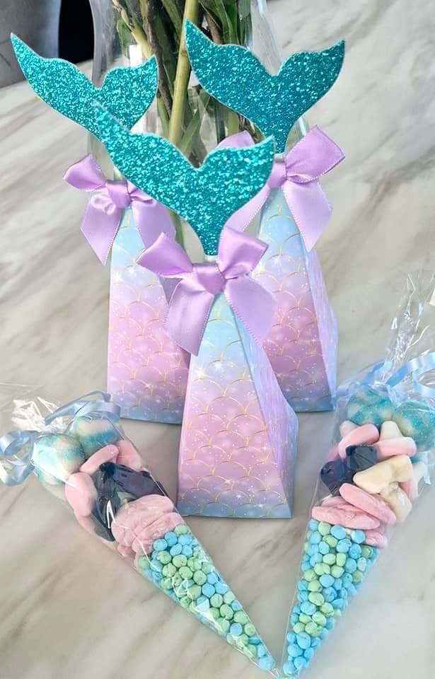 Mermaid themed cones