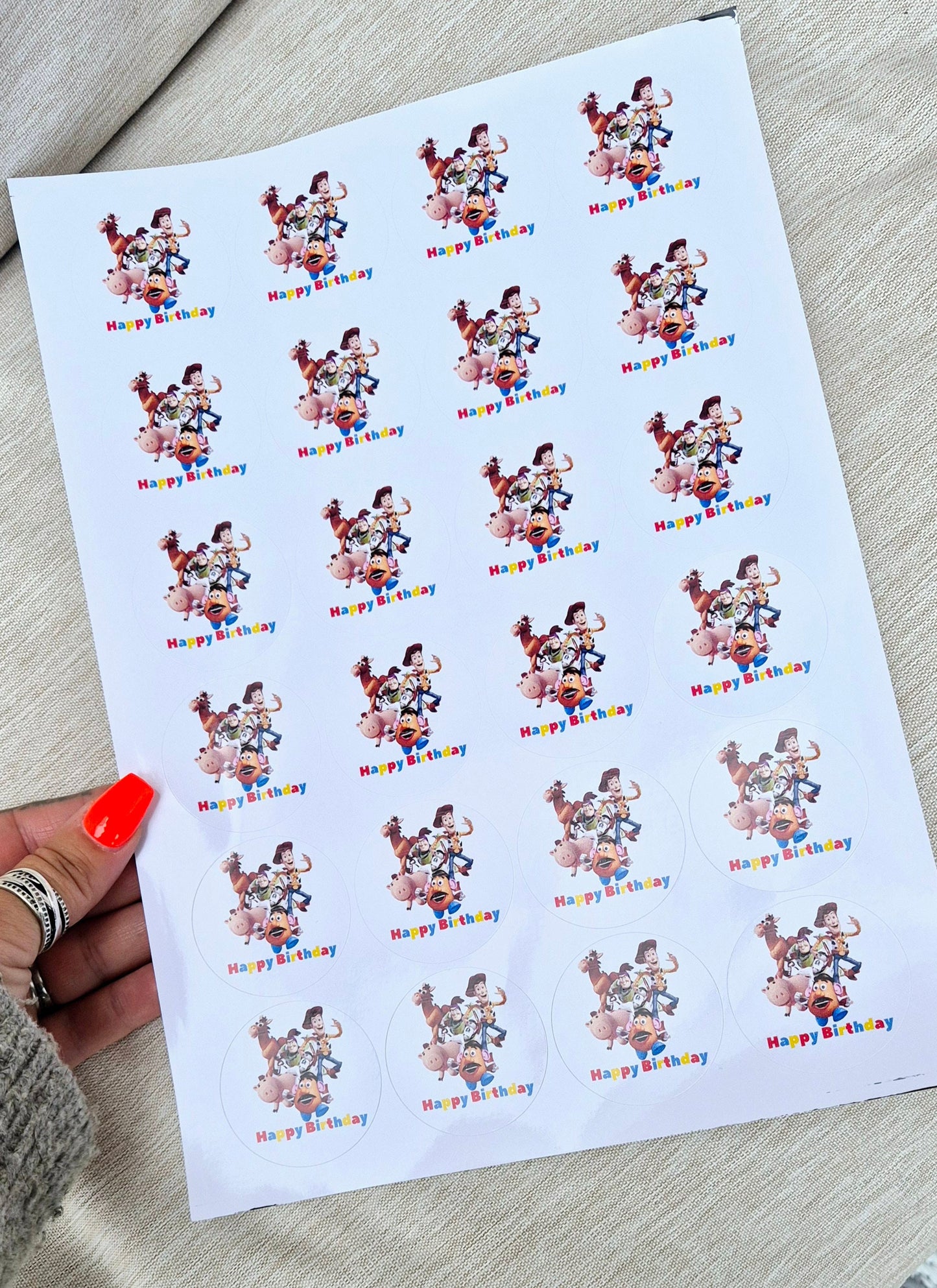 Toy-story themed stickers- Birthday - Stickers - Toy themed inspired