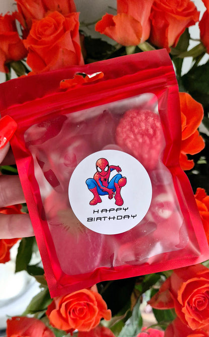 Spider-man inspired party bags- spider-man themed sweet bags - Personalised sweet bags