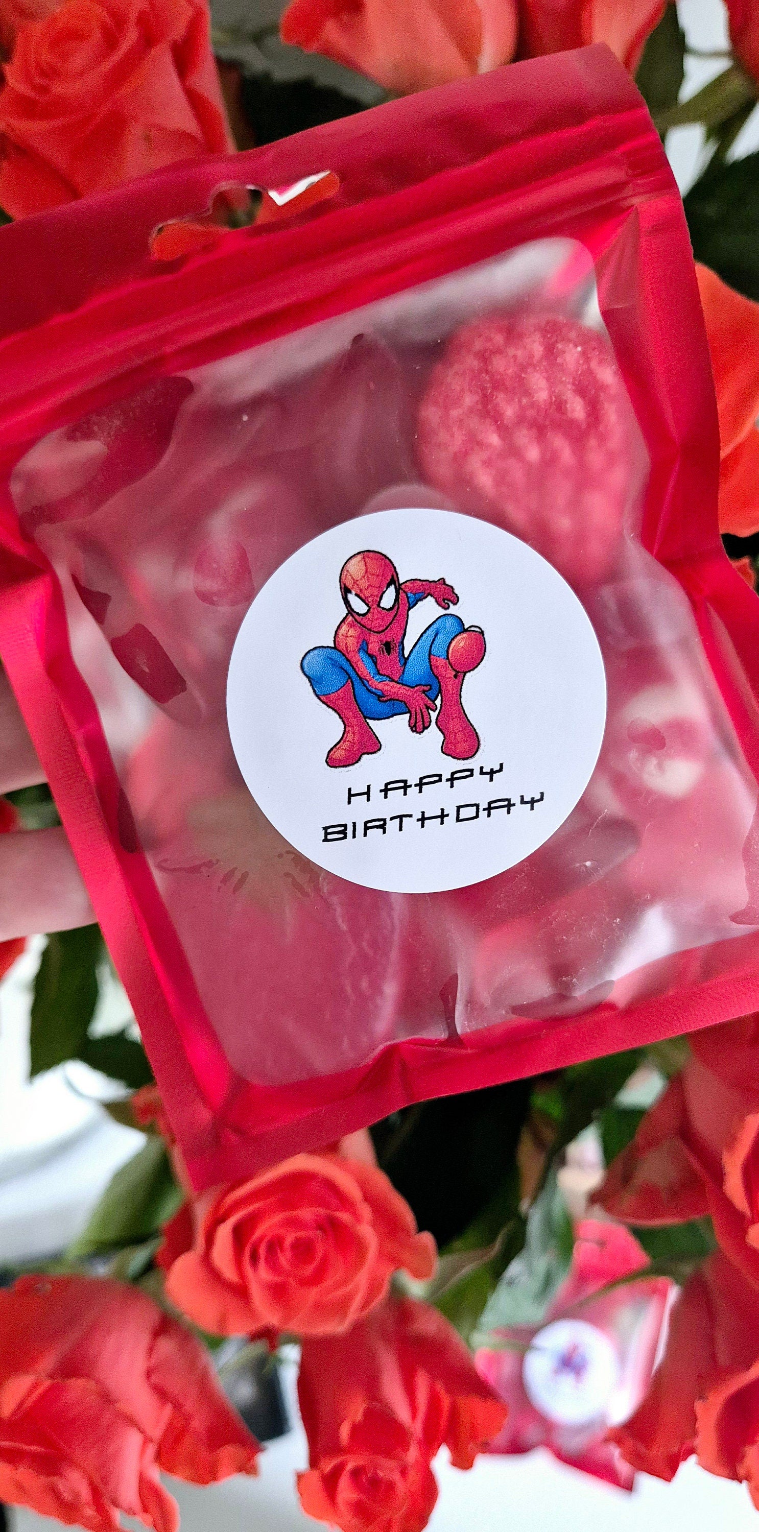 Spider-man inspired party bags- spider-man themed sweet bags - Personalised sweet bags