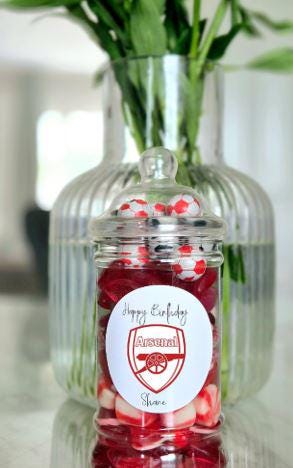 Football sweet jar- football fan - Sweet jar - Birthday - Birthday Gift -celebrations - personalised gift