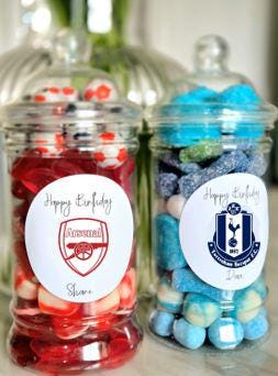 Football sweet jar- football fan - Sweet jar - Birthday - Birthday Gift -celebrations - personalised gift