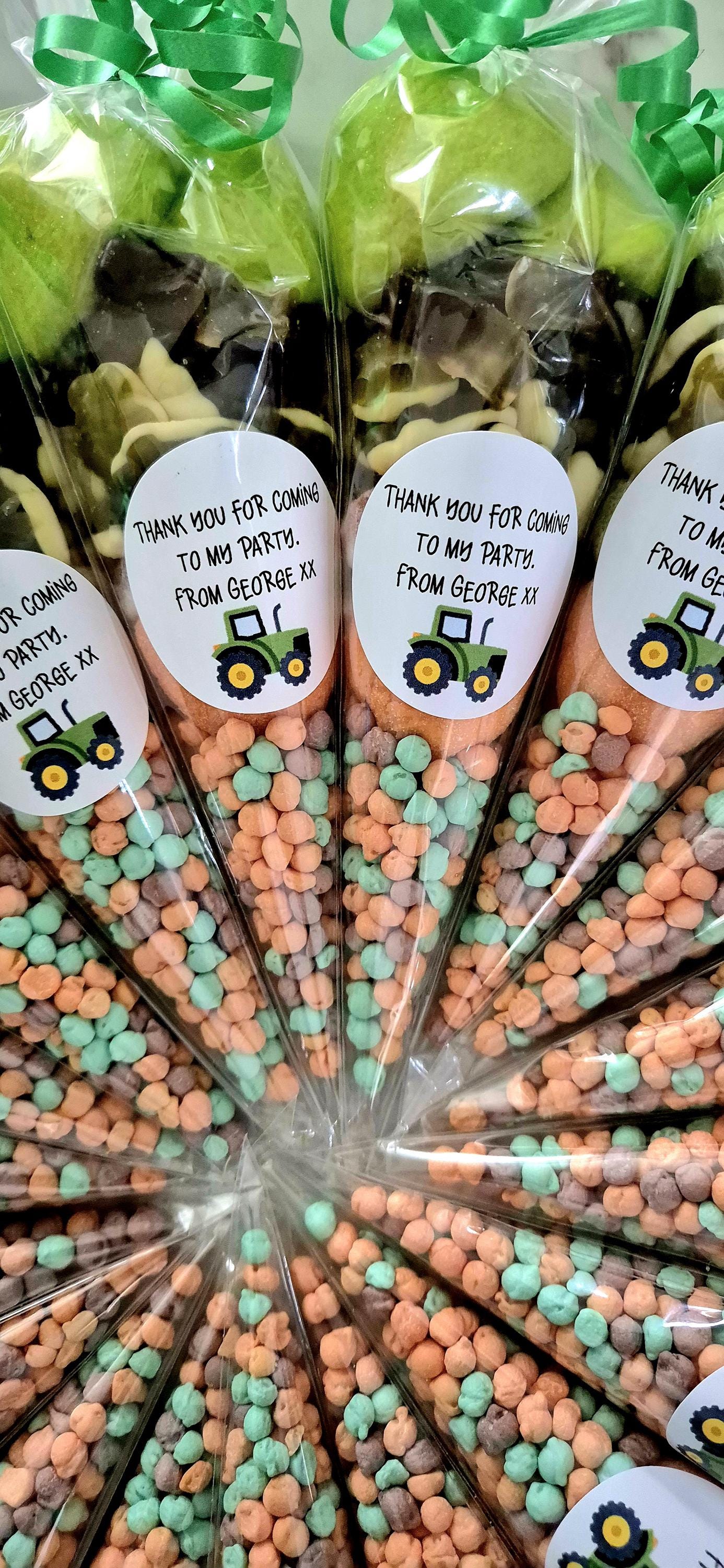 Tractor themed party cone- Farm inspired sweet cone- Tractor party- Birthday