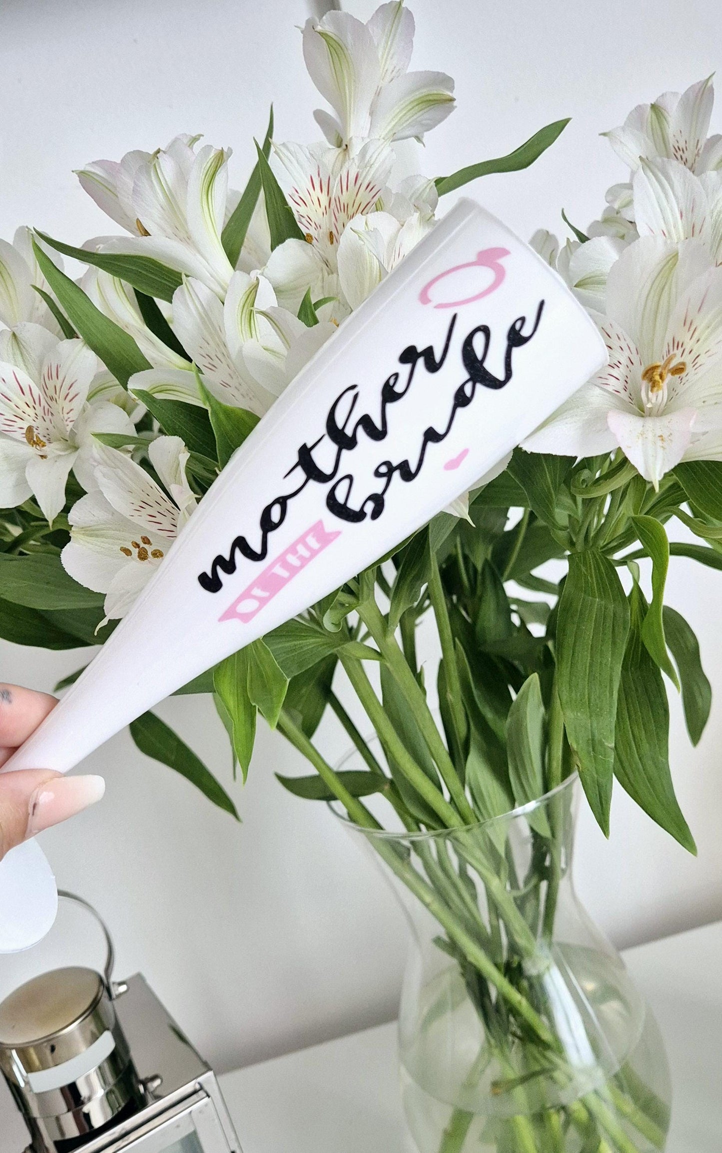 Personalised white Champage Flute- prom.gift- bridal gift- Hen party - Wedding - Plastic champange flutes