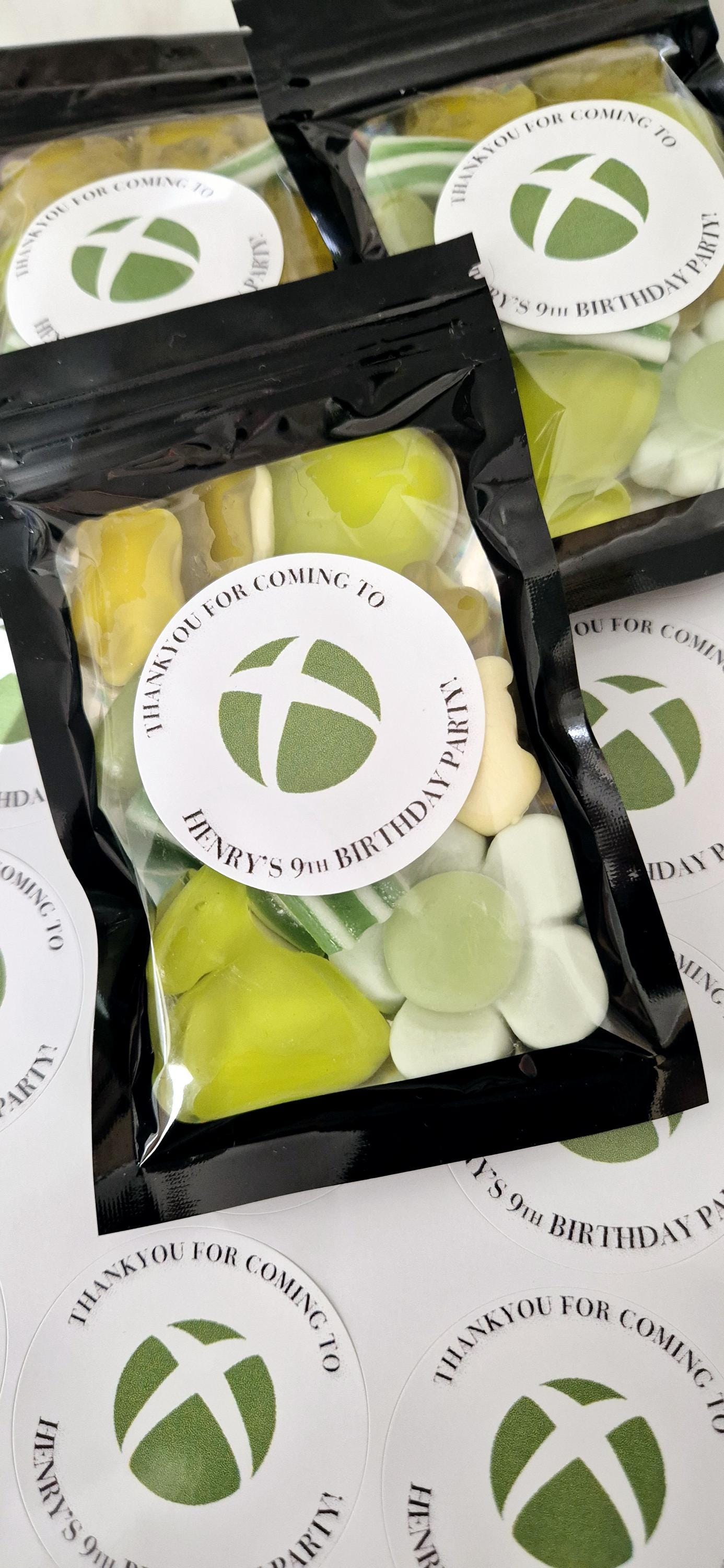 Gaming inspired sweet bags - console theme - Party favours - Sweet bags - Birthday- prefilled bags