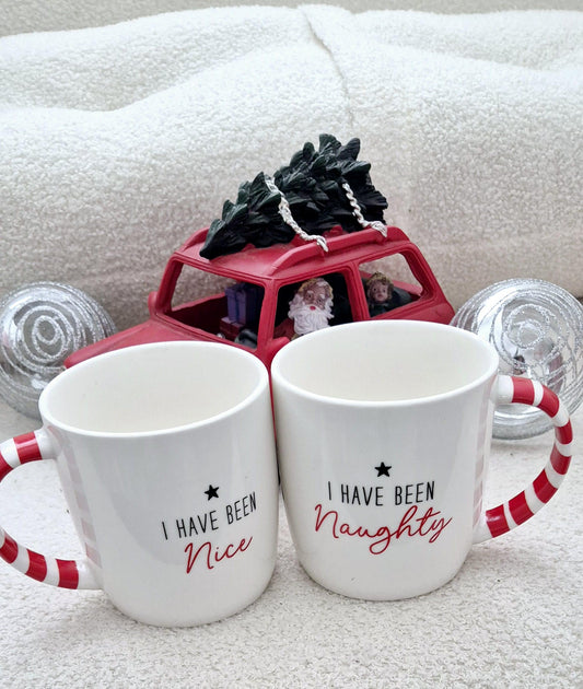 Christmas Naughty and nice mugs - Stocking filler- christmas eve box gift