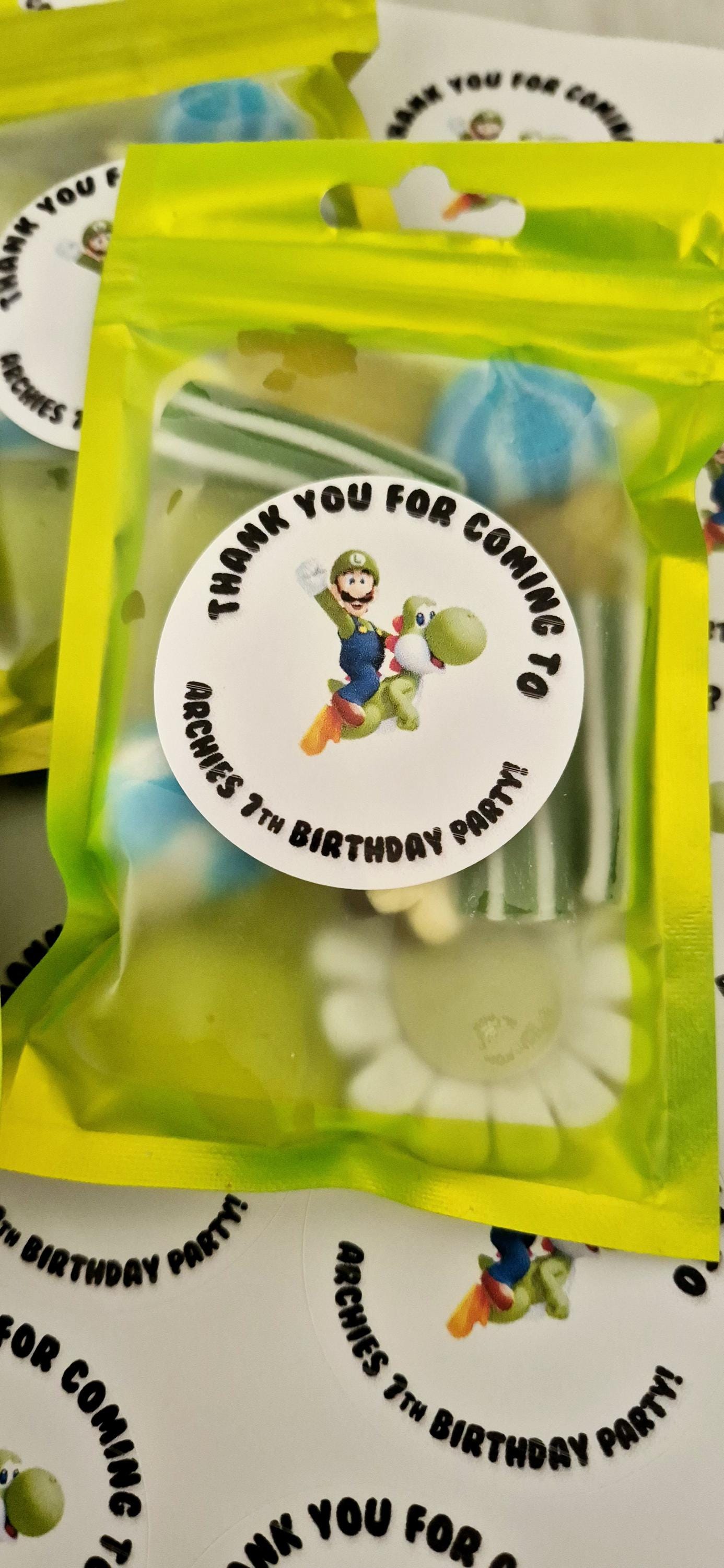 Luigi inspired sweet bags - Luigi theme - Party favours - Sweet bags - Birthday- prefilled sweetbags- personalised party favour