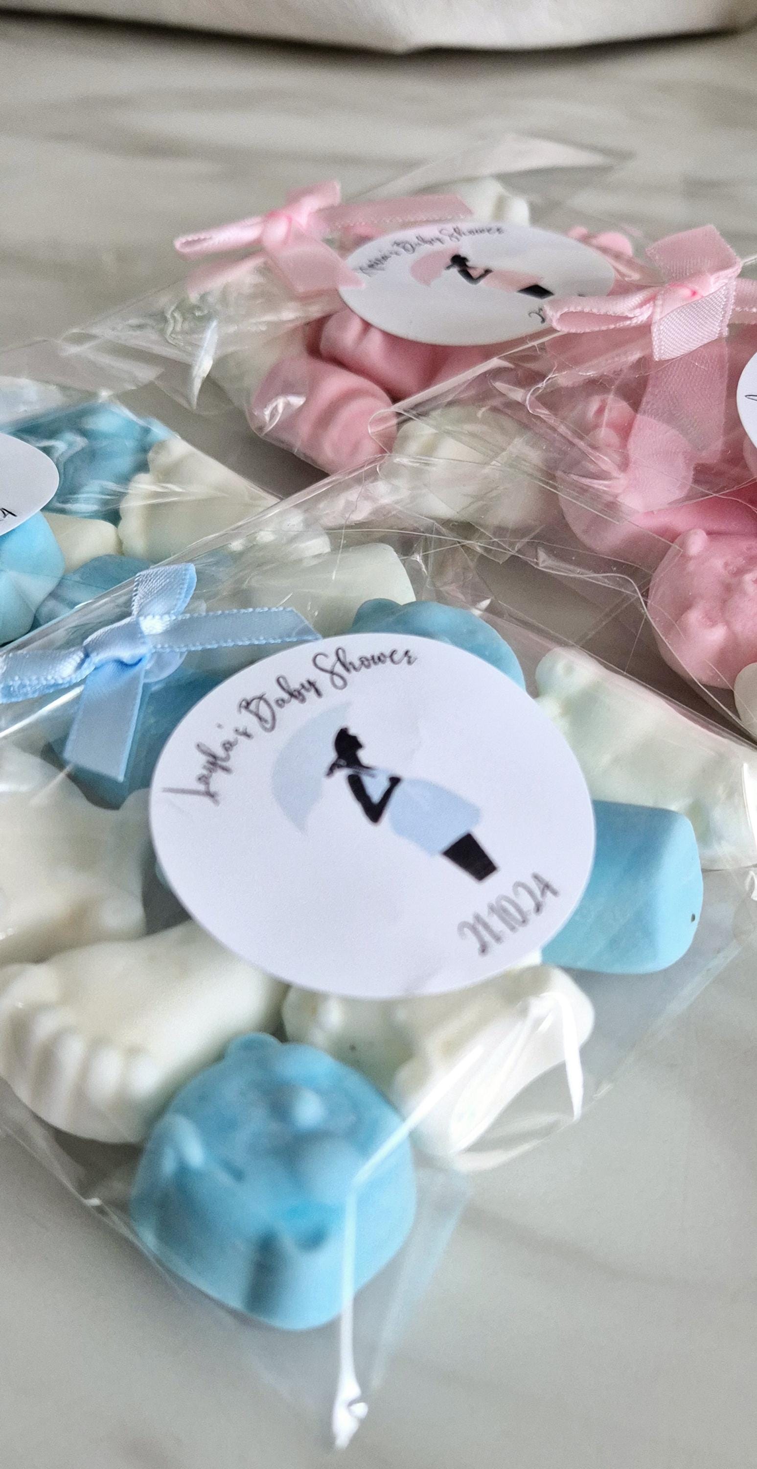 Baby shower sweet favours- Gender reveal sweet bags- personalised baby shower favours