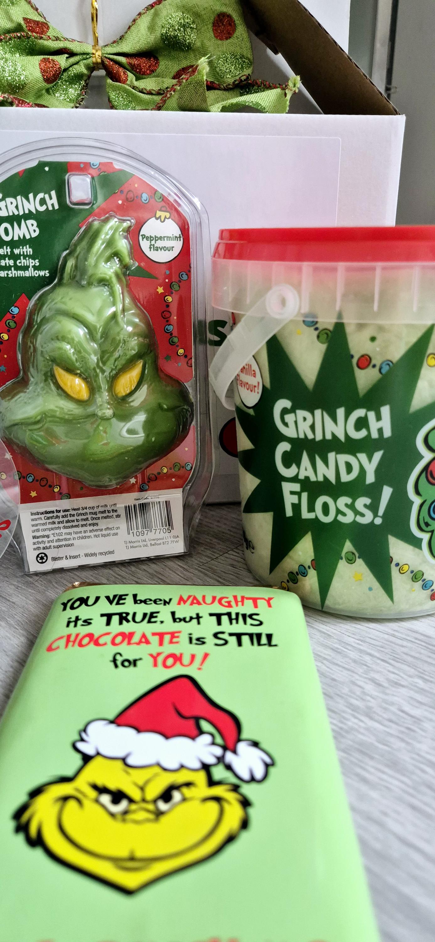 Grinch inspired gable gift box- prefilled grinch gift box - personalised gift