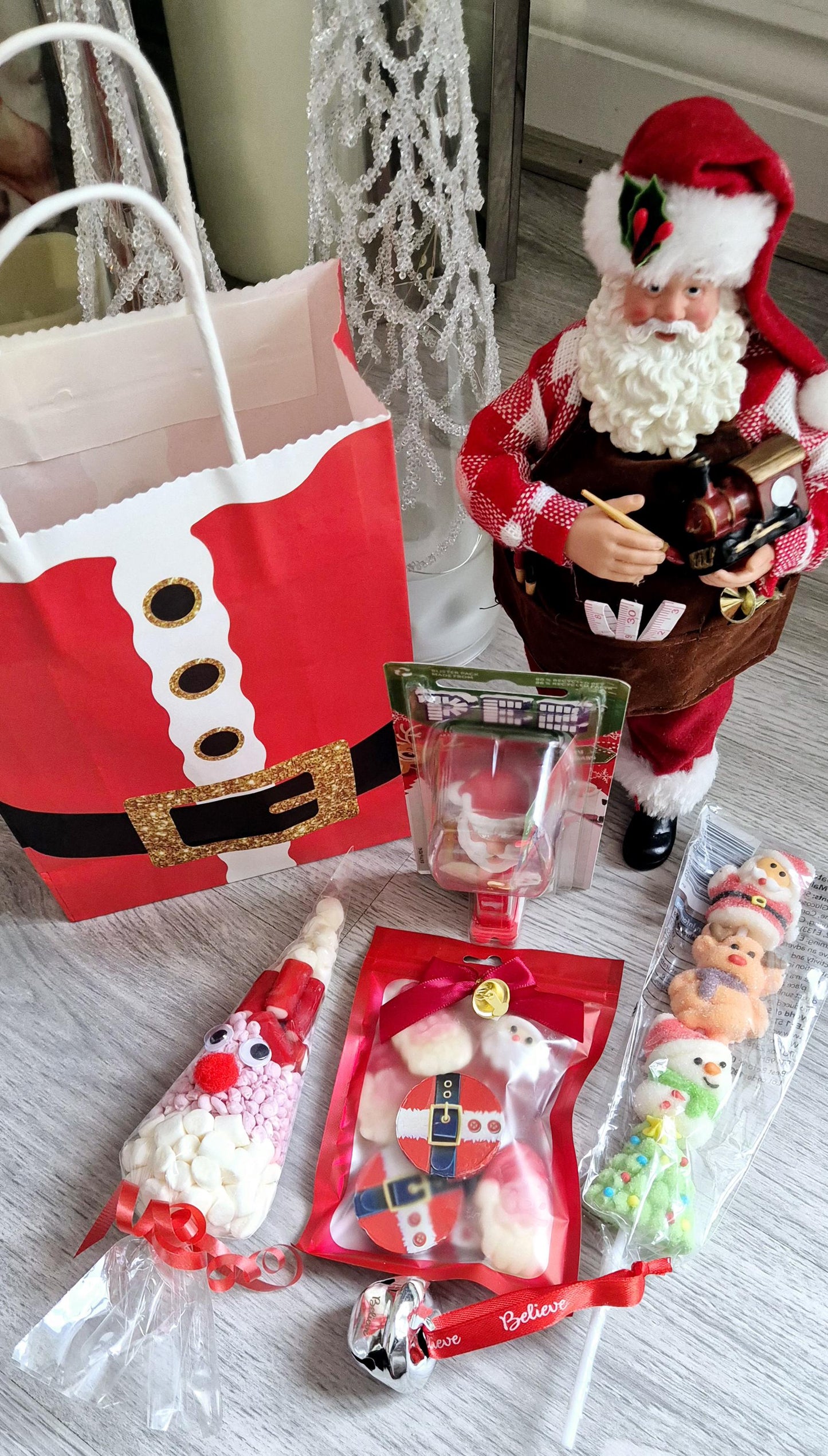 Santa prefilled goody bag- Sweet bag - Santa gift bag