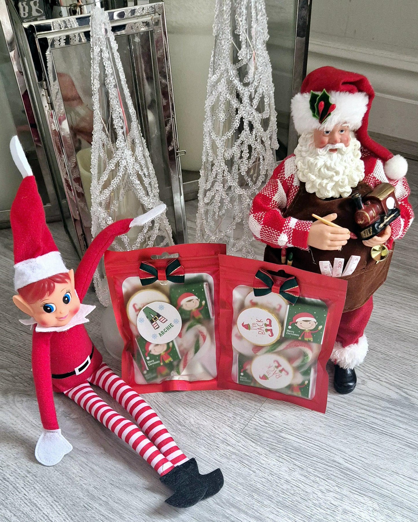 ELF inspired sweet pouches- Prefilled elf sweet bag - stocking filler