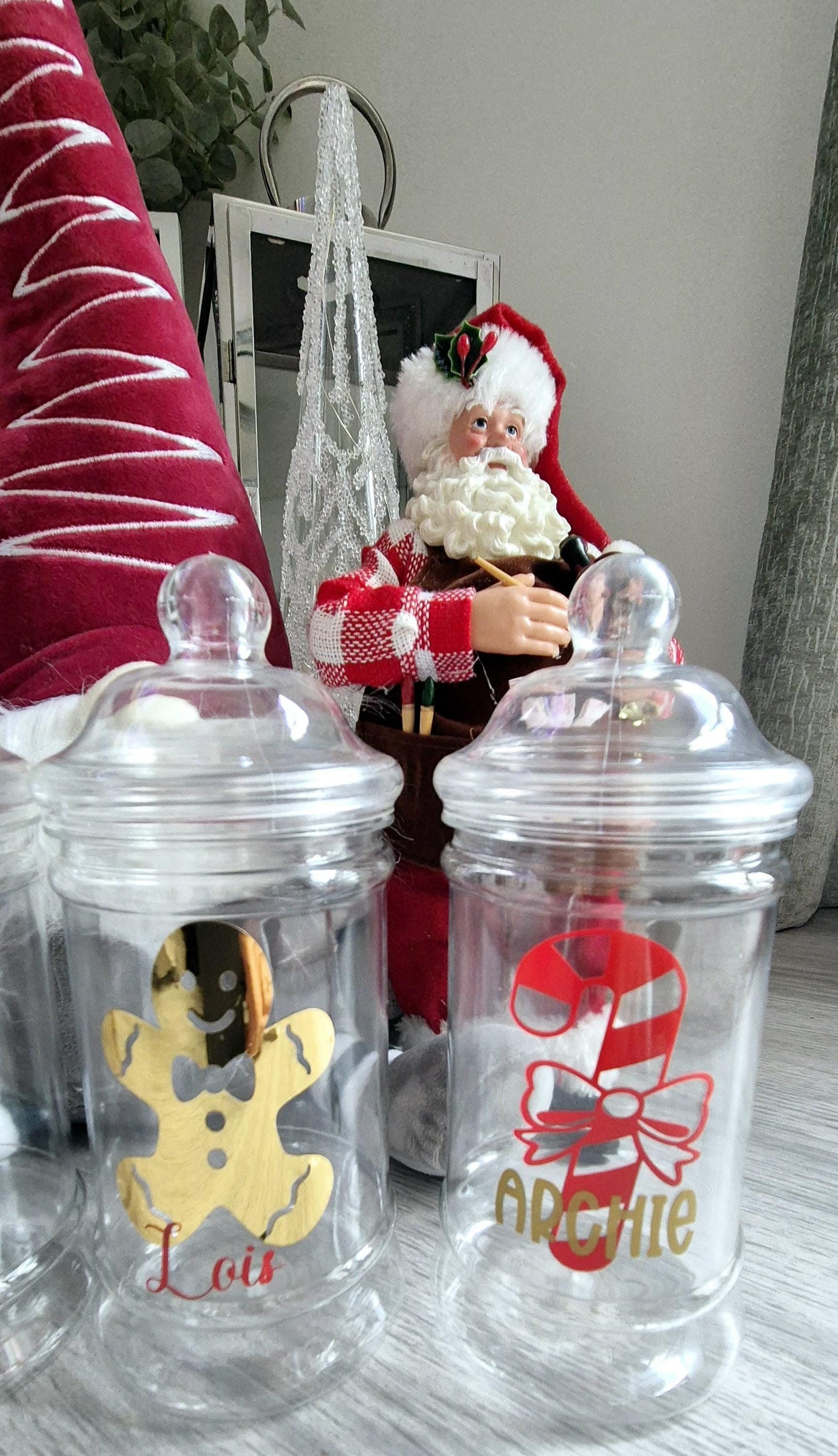 Personalised Christmas sweet jars- Personalised Christmas jars- stocking filler - Christmas eve box