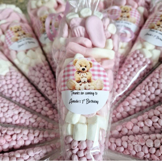 Teddy bear picnic party cones - personalised cones