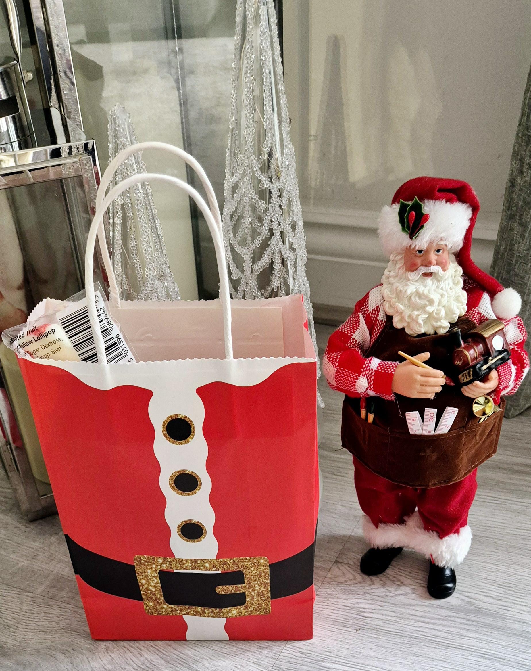 Santa prefilled goody bag- Sweet bag - Santa gift bag