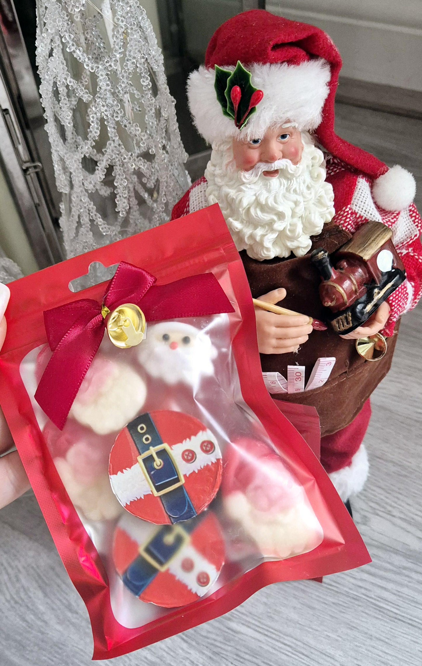 Santa sweet pouches- Prefilled Santa bag - stocking filler