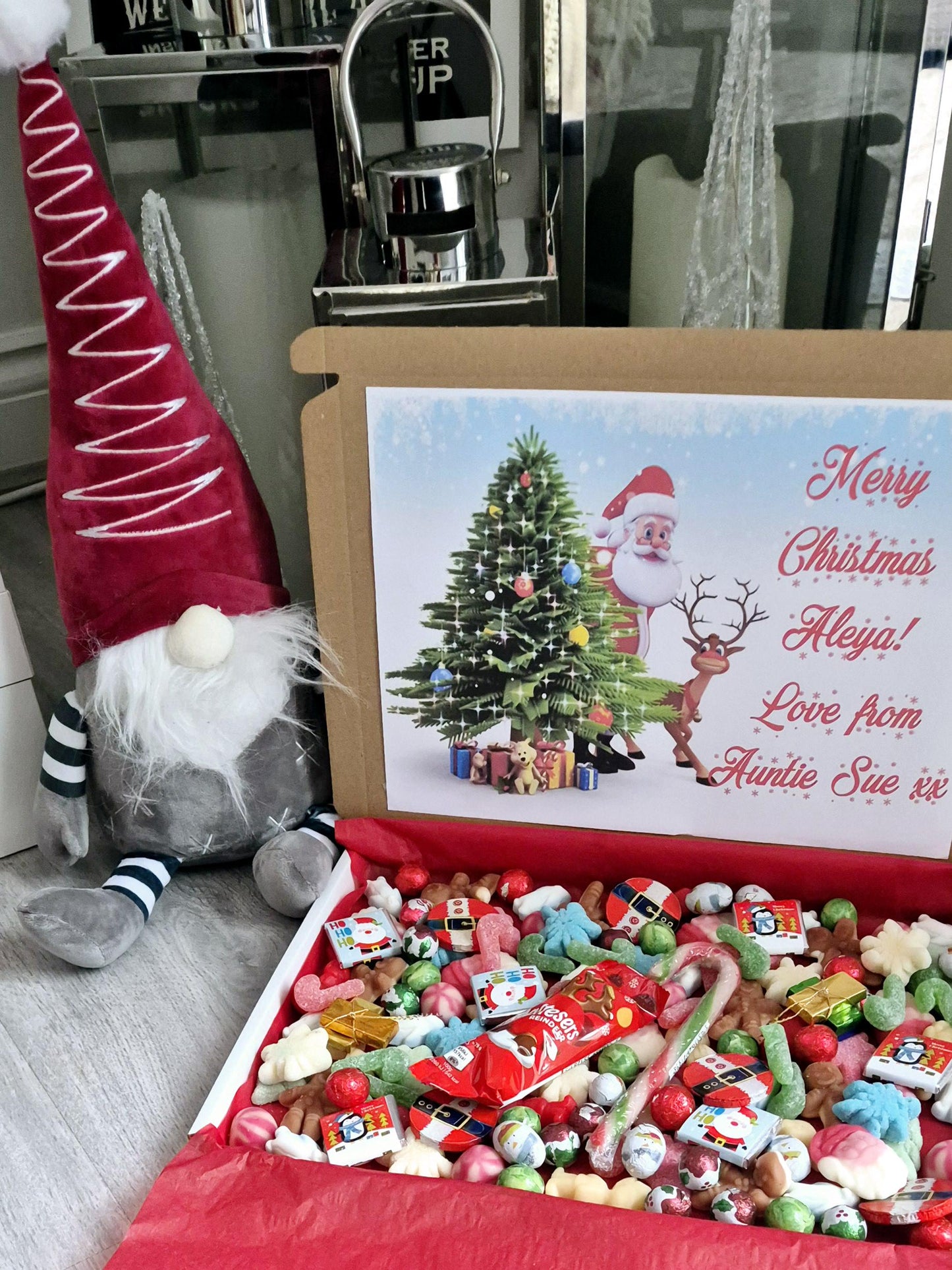 Christmas Pick n Mix box - festive sweet box- prefilled sweet box- personalised sweet box- Christmas gift