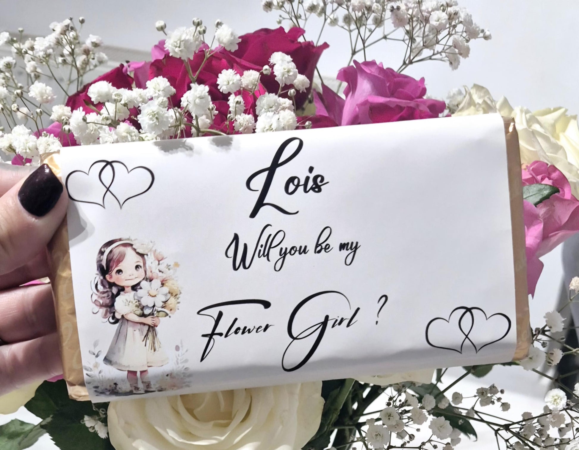 Personalised chocolate bar - Maid of honour personalised gift