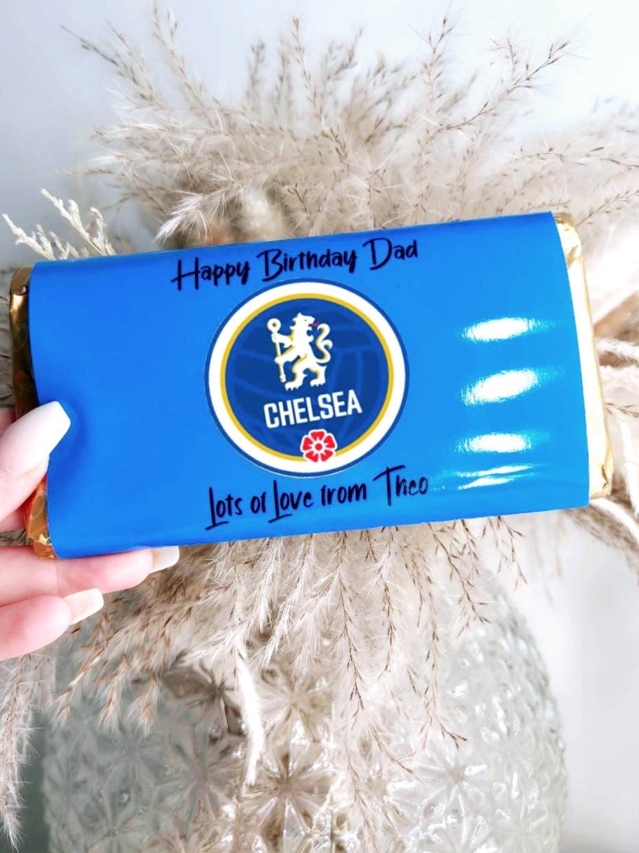 Personalised football chocolate bars