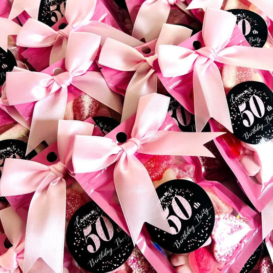 50th birthday sweet pouches - Party favours