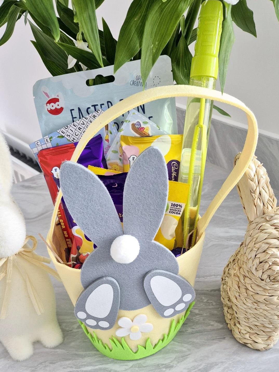 Easter prefilled felt baskets - Easter basket - Easter gift