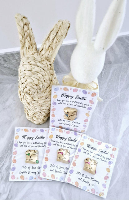 Easter card chocolate- Easter chocolate bunny gift