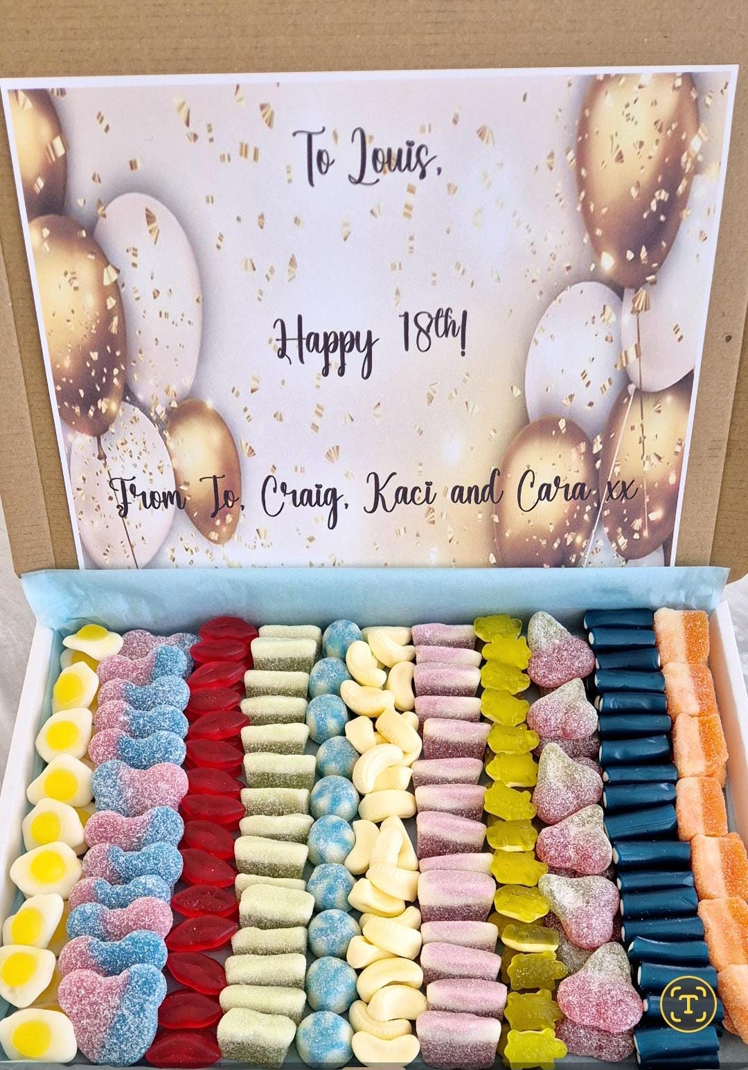 Personalised Gummy/Fizzy postal sweet box- Letterbox sweet gift