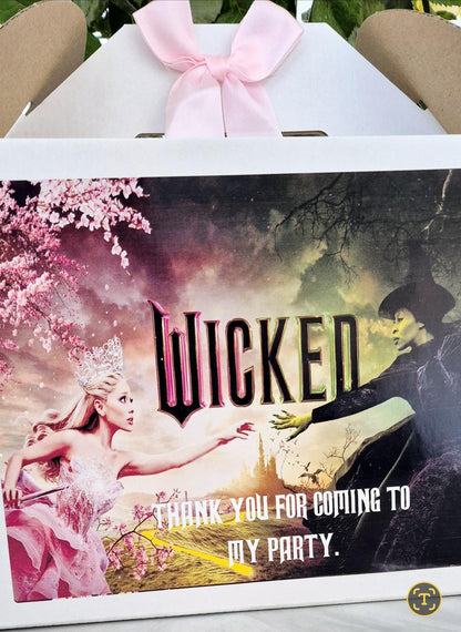 Wicked themed personalised party boxes - party boxes