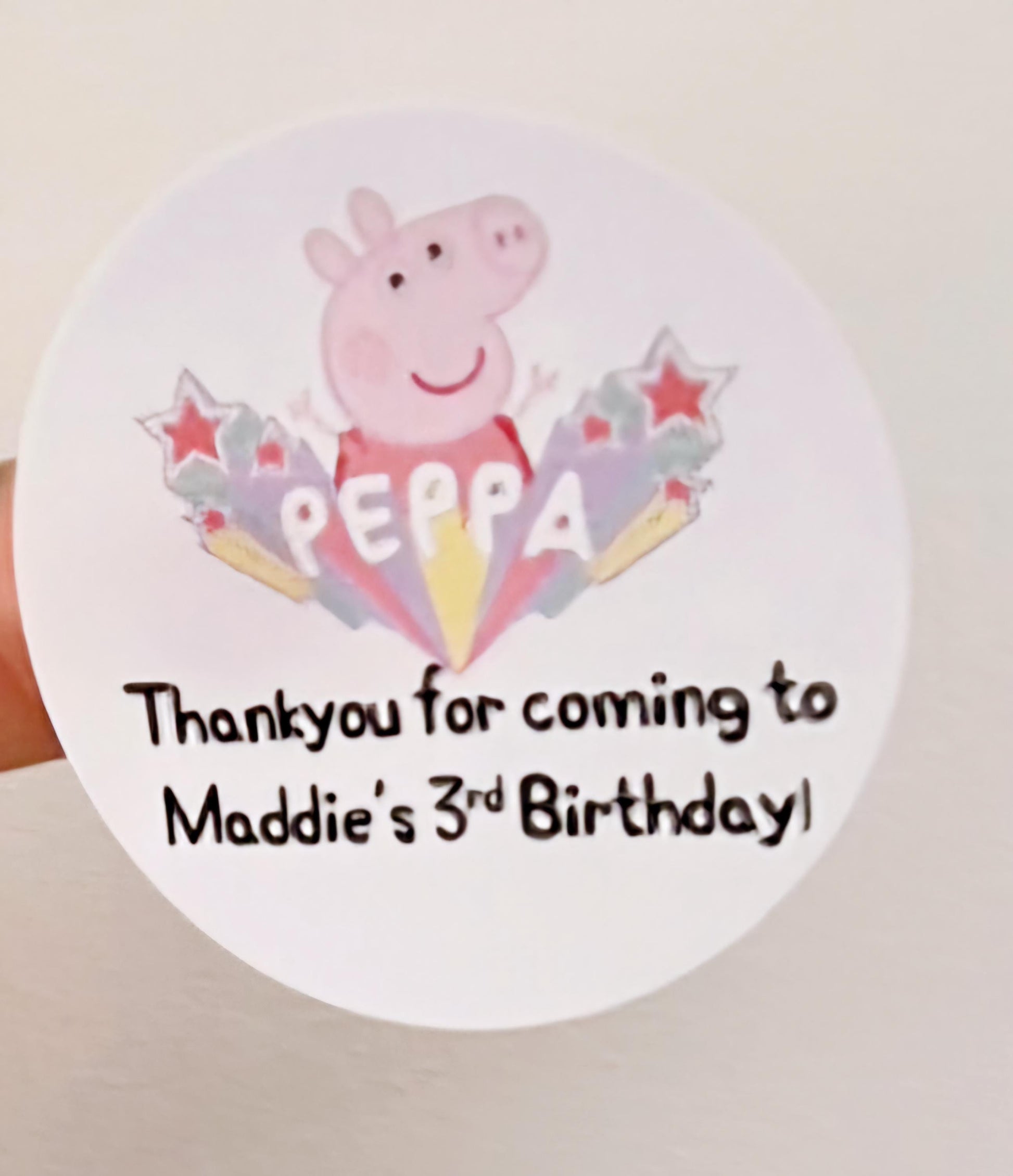 PIG inspired sticker- 24 Glossy- Pig label-stickers- 45mm circular stickers a4 sheet - 24 in total