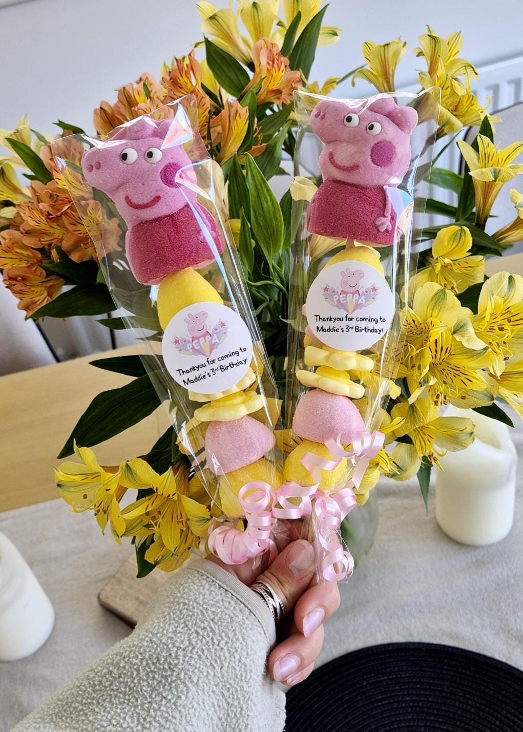 PIG inspired sweet kebabs- Party favours -.Sweet Kebabs