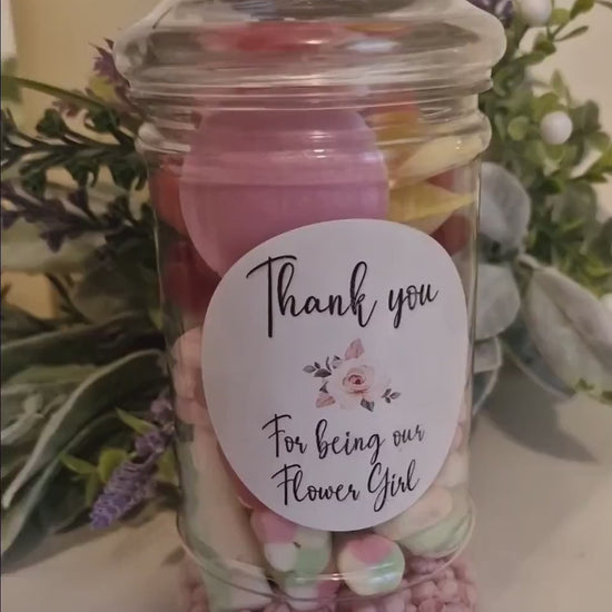 Bridesmaid gift - Bridesmaid sweet jar - Bridesmaid Jar- Sweetie Jar - Wedding Favours - Bridesmaid proposal