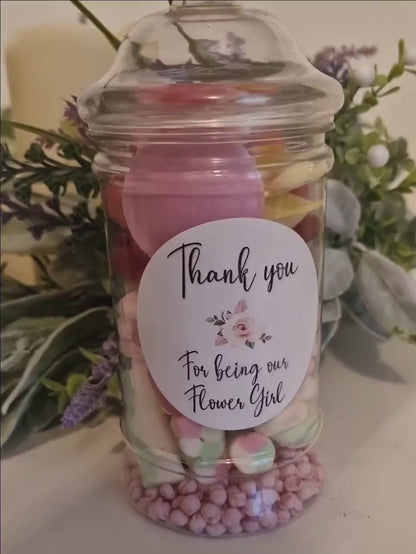 Bridesmaid gift - Bridesmaid sweet jar - Bridesmaid Jar- Sweetie Jar - Wedding Favours - Bridesmaid proposal