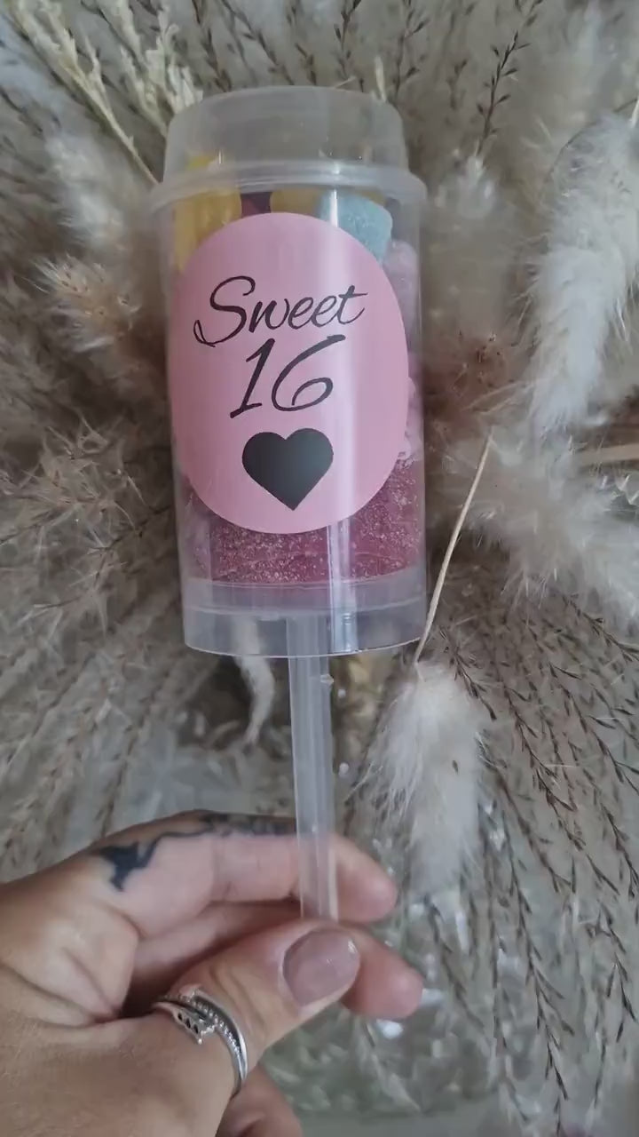 Sweet push pops- Sweets- Party Favours- postal sweets- sweet favours - birthday parties